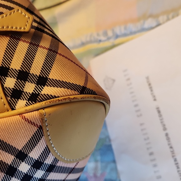 BURBERRY BLUE LABLE VINTAGE HAND BAG/ W COA - Picture 9 of 15